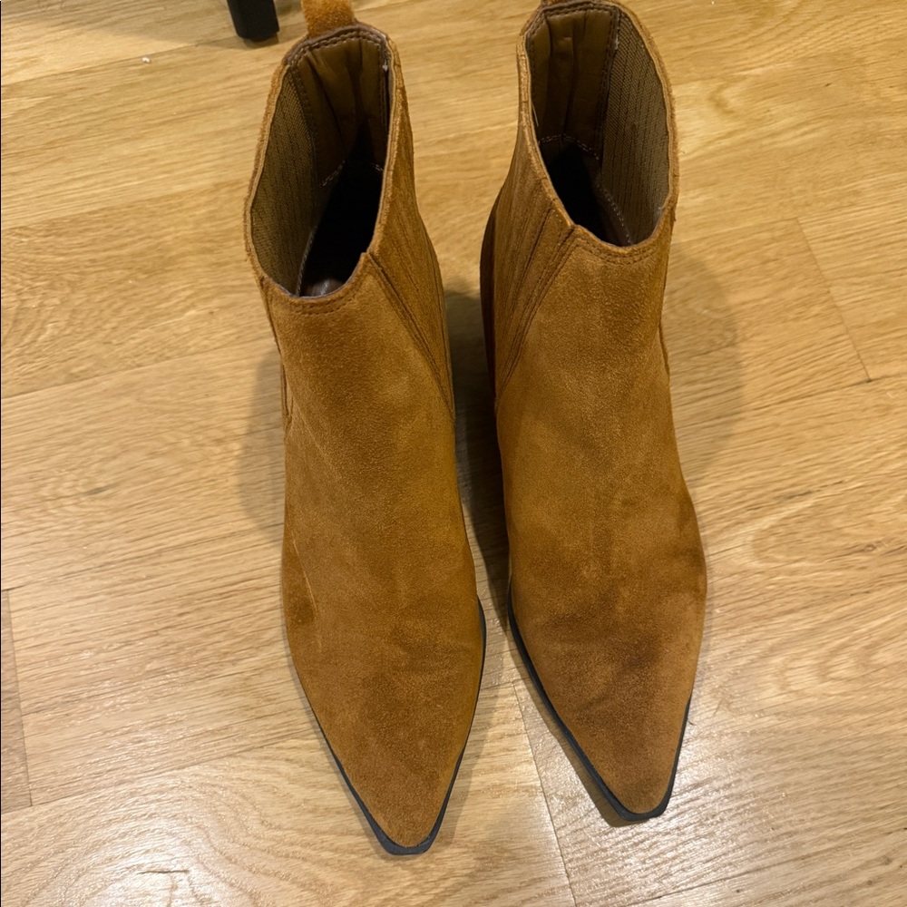 Marc Fisher Camel colored suede booties